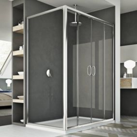 Cabine Douche 80x140 CM H185 transparent modèle Replay Duo 2 Portillons