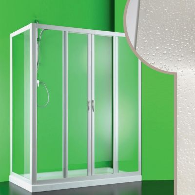 Cabine douche 80x170 CM en acrylique mod. Mercurio 2 avec ouverture centrale