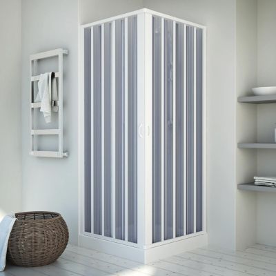 Cabine douche 80x120CM H185 en Plastique pvc modèle Energy avec l’ouverture centrale