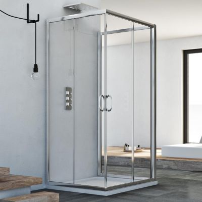 Cabine douche 90x120x90 CM H185 transparent modèle Junior Trio