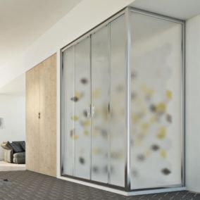 Cabine douche 90x130 H198 CM mod. Young Duo 2 Portes Opaque