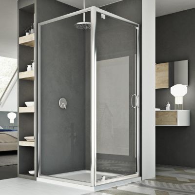 Cabine Douche 90x90 AP. 90 CM H185 transparent  modèle Sintesi Duo 1 Portillon