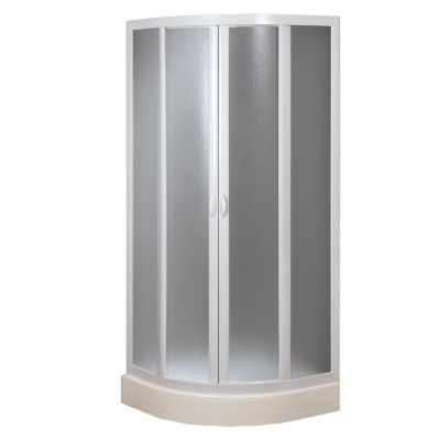 Cabine douche demi-circulaire 80x80 CM en acrylique mod. Marte avec ouverture culissante