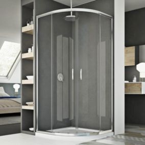 Cabine douche demi-circulaire 80x80 CM H185 transparent modèle Junior