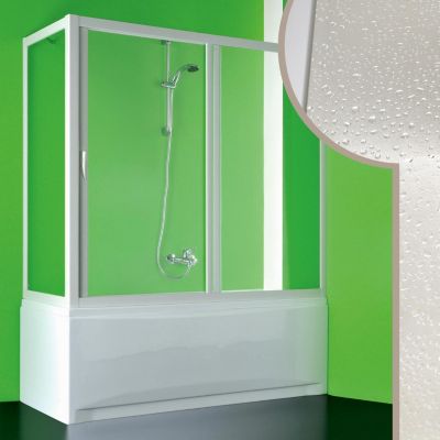 Cabine douche Pare-Baignoire 75x170 CM en acrylique mod. Plutone avec ouverture centrale