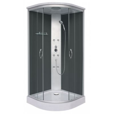 Cabine douche PUNTO Noir 90 x 90 x 209 cm