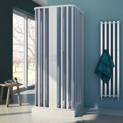 Cabine douche trois côté  70x70x70 CM H185  en Plastique pvc modèle Nova