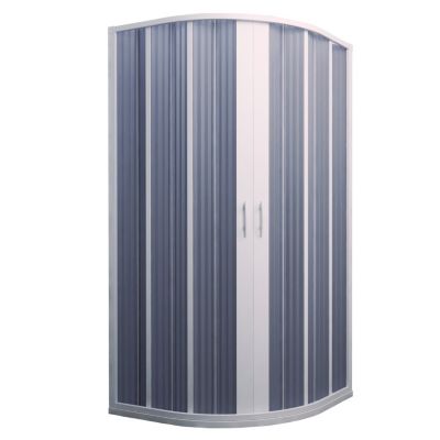 Cabine parois douche demi-circulaire en Plastique pvc 90x70 h 185 mod. Flex avec ouverture centrale