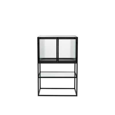 Cabinet vitrine 90cm Boli métal et verre