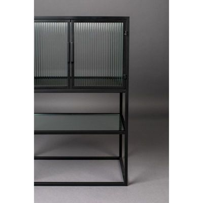 Cabinet vitrine 90cm Boli métal et verre