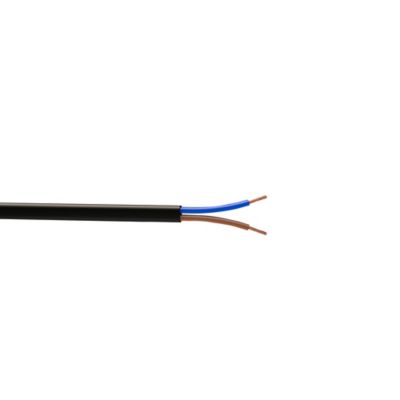 Câble 2X0,75 mm² H03VVH2F noir couronne 5m