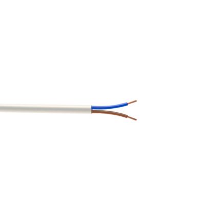 Câble 2X1,5 mm² H05VVF blanc couronne 10m