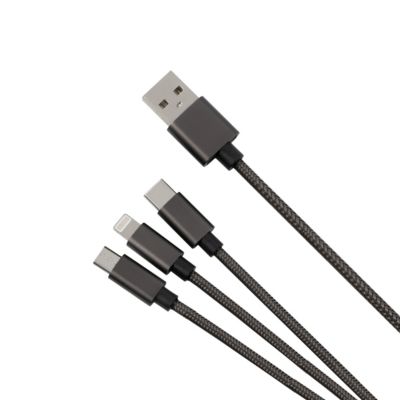 Câble 3 en 1 Lightning/Micro/USB-C GAO