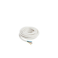Câble 3X2,5 mm² H05VVF blanc couronne 5m