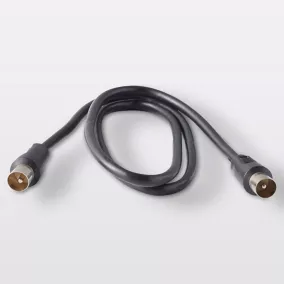 Câble coaxial 3C2V ø9.52 mm Mâle / Mâle noir, 0.75 m