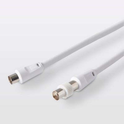 Câble coaxial Mâle / Mâle + adaptateur Mâle / Mâle Blyss, 10 m