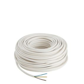 Câble électrique 3x1,5 mm² Nexans blanc - 50 m