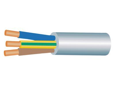 Câble électrique 3x6 mm² Nexans gris vendu au mètre linéaire