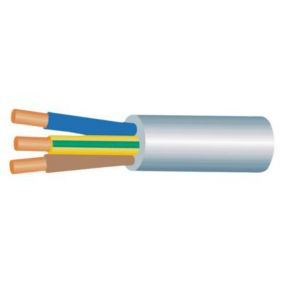 Câble électrique 3x6 mm² Nexans gris vendu au mètre linéaire