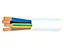 Câble électrique 4X0,75 mm² H05VVF blanc à la coupe