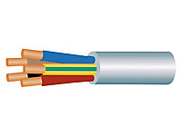 Câble électrique 5X2,5 mm² H05VVF gris à la coupe