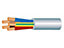 Câble électrique 5X2,5 mm² H05VVF gris à la coupe