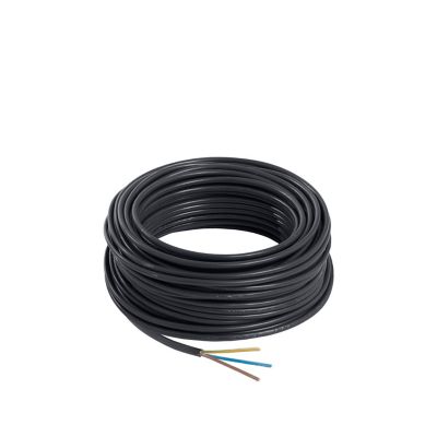 Câble électrique flexible H05VVF 3x1,5 mm² Noir - 25 m