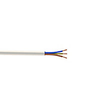 Câble électrique flexible H05VVF 3x2,5 mm² Blanc - 25 m