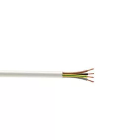 Câble électrique flexible H05VVF 4x2,5 mm² Blanc, vendu au mètre linéaire