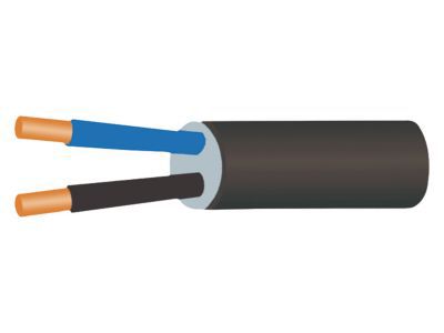 Câble électrique U1000R2V 2x1,5 mm² Nexans - 150 m vendu au mètre linéaire
