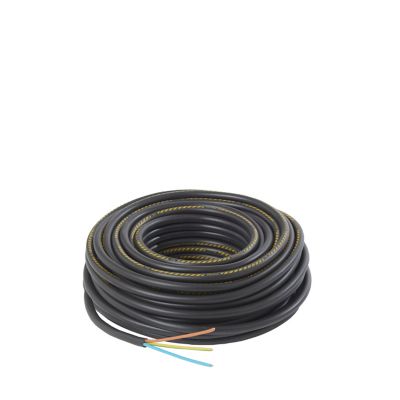Cable de batterie pvc 25mm2 noir rouleau de 2,5m
