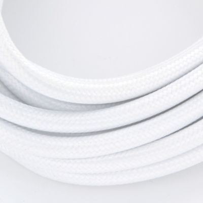 Câble en textile blanc Chacon 3m 2 x 0,75mm²