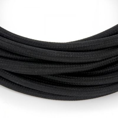 Câble en textile noir Chacon 5m 2 x 0,75mm²