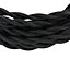 Câble en textile torsadé noir Chacon 2m 2 x 0,75mm²
