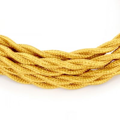 Câble en textile torsadé or Chacon 3m 2 x 0,75mm²