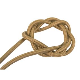 Cable en tissus torsadé Tibelec 3m marron