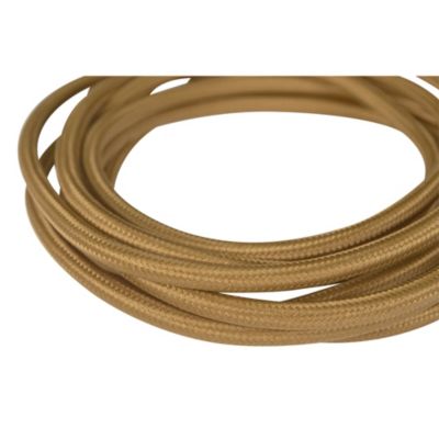 Cable en tissus torsadé Tibelec 3m marron