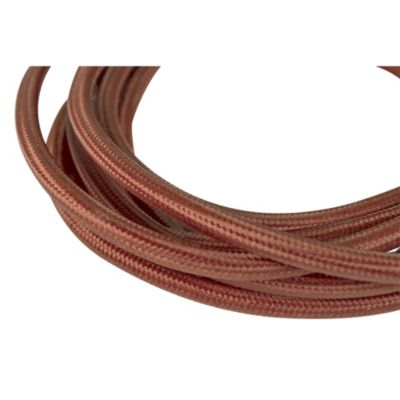 Cable en tissus torsadé Tibelec 3m rouge