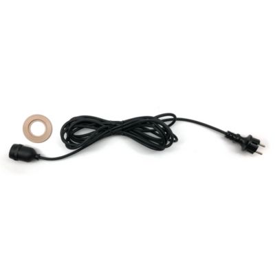 Cable extérieur abat-jour noir IP64 E27 240V 5m Enna Lumisky