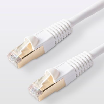 Câble RJ45 Mâle / Mâle Catégorie 6E blanc Blyss, 1 m
