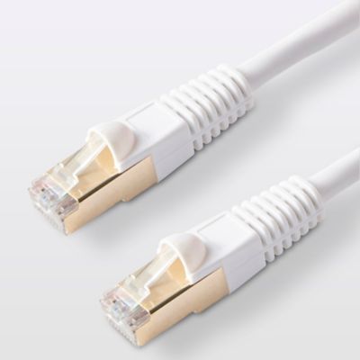 Câble RJ45 Mâle / Mâle Catégorie 6E blanc Blyss, 5 m