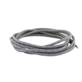 Câble textile 2 fils pour luminaire ou suspensions 0,75mm L.3m blanc Chacon