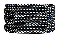 Câble tissu 3m noir et blanc Tibelec