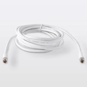 Câble type F 3C2V Mâle / Mâle blanc Blyss, 3 m