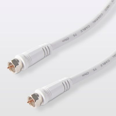 Câble type F 3C2V Mâle / Mâle blanc Blyss, 3 m