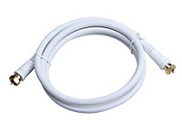 Câble Type F Mâle / Mâle blanc, Doré Blyss, 1.5 m