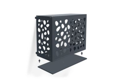 Cache clim Amaro Sunny avec face inférieure - Acier Gris anthracite - 90x68x60 cm (Taille S)