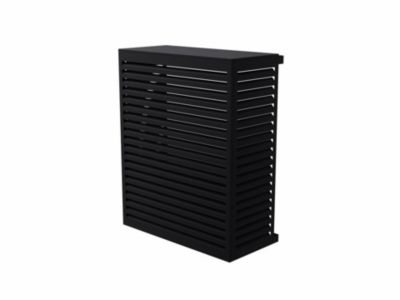 Cache Clim et PAC  Structure Aluminium  Couleur Noir Taille 4XL  H 171  L 135  P 66   81 cm + 15 cm réglable