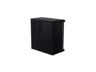 Cache Clim et PAC  Structure Aluminium  Couleur Noir Taille XL  H 120  L 110  P 66   81 cm + 15 cm réglable