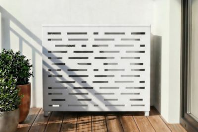 Cache clim & pompe à chaleur ANETO ARLBERG aluminium blanc - taille M